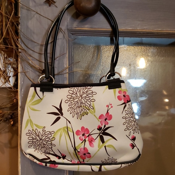 EUC BEACH BY CLC NEOPRENE FLORAL HANDBAG - Picture 4 of 7
